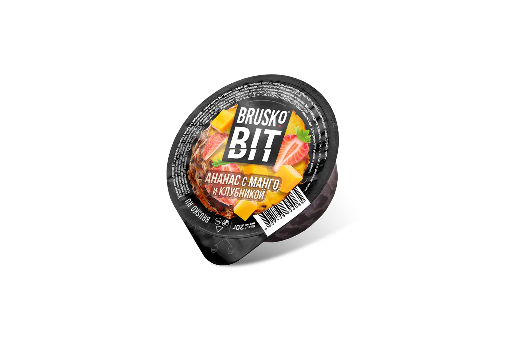 Бестабачная смесь для кальяна Brusko BIT Ананас с манго и клубникой – описание, отзывы, миксы