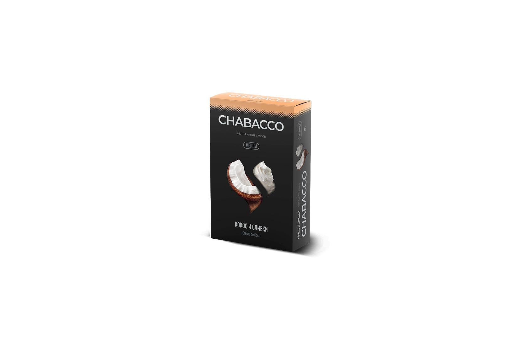 Бестабачная смесь для кальяна Chabacco MEDIUM — Crème de Coco (Кокос и сливки)